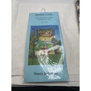 Meadow Creek Garden Flag, 18" Welcome Ready Set Snow